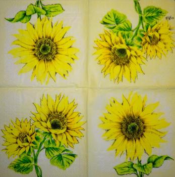 091 Sonnenblumen - 3-lagig (blau) - Ambiente - CS